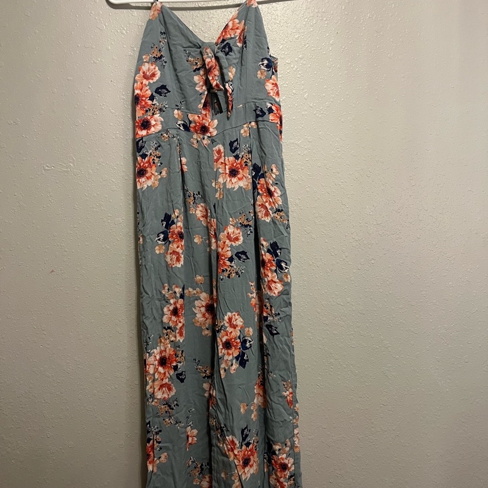 Xhilaration Floral High Low Dress - Blue and Pink